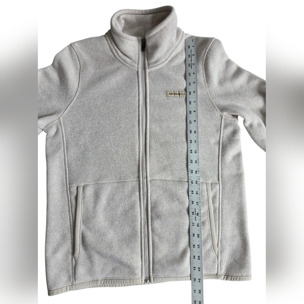 Merrell Full-Zip Cream Sweater Fleece Jacket Small - Picture 6 of 11